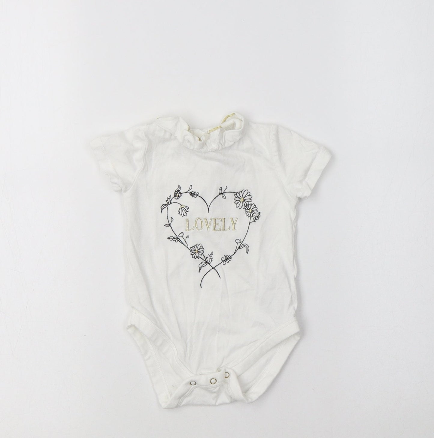 River Island  White  Cotton Romper One-Piece Size 6-9 Months   - Lovely