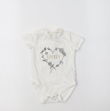 River Island  White  Cotton Romper One-Piece Size 6-9 Months   - Lovely