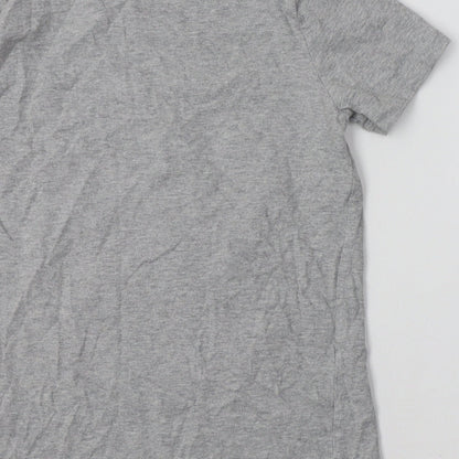 F&F Girls Grey  Cotton Basic Polo Size 8-9 Years Crew Neck  - Gaming