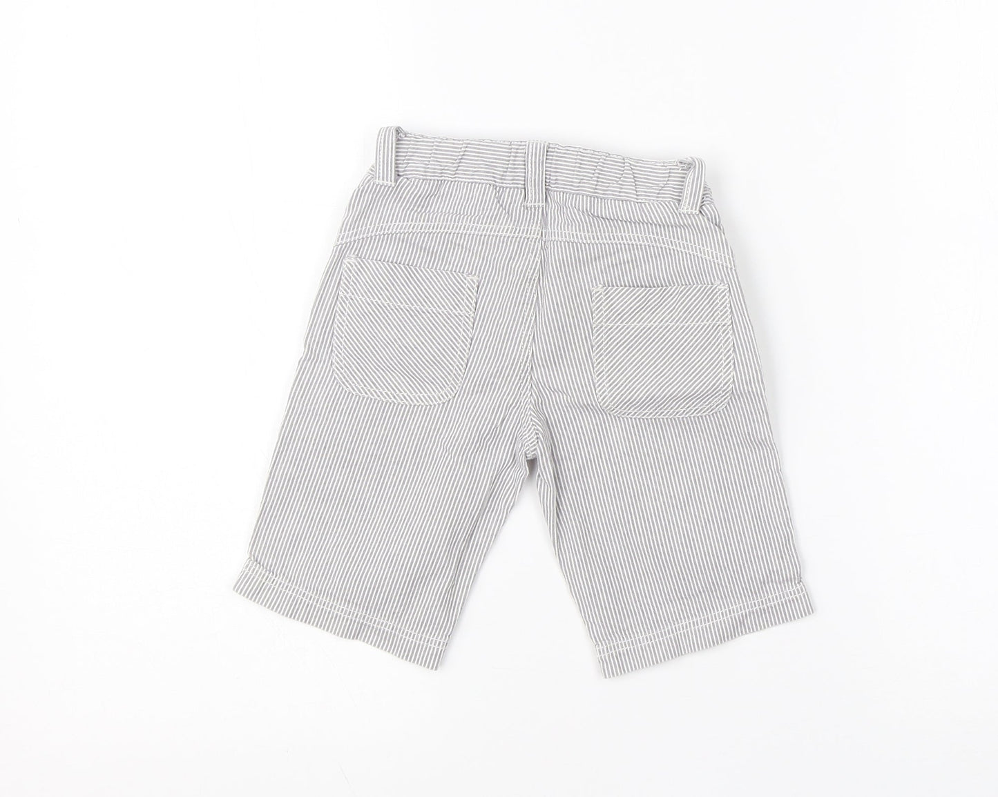 OVO Boys Grey Striped Cotton Cargo Trousers Size 12 Months