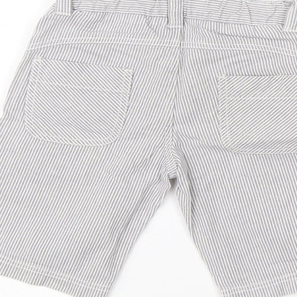 OVO Boys Grey Striped Cotton Cargo Trousers Size 12 Months