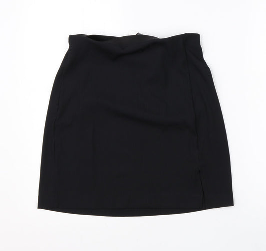 Divided Womens Black  Polyester A-Line Skirt Size S