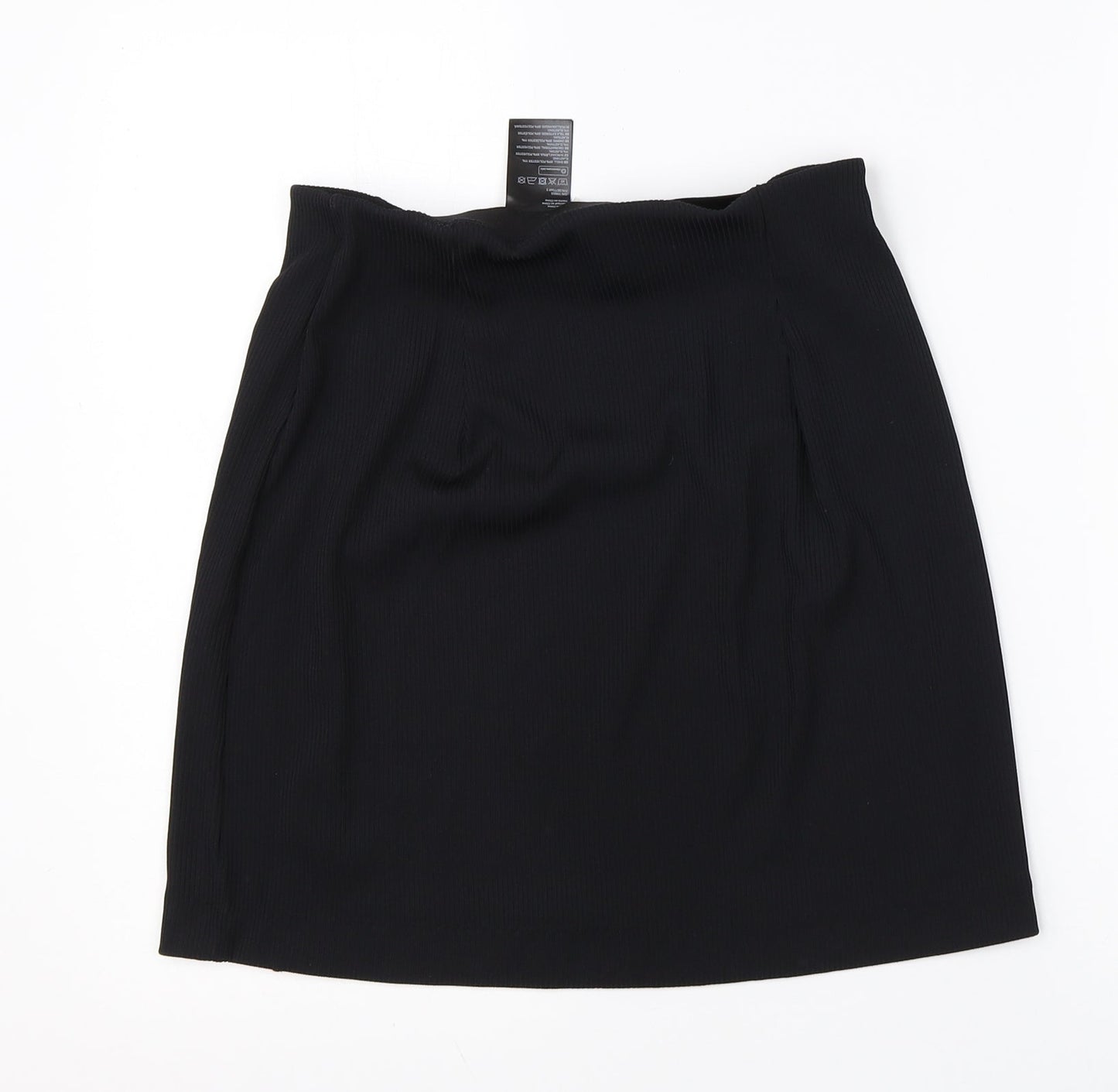 Divided Womens Black  Polyester A-Line Skirt Size S