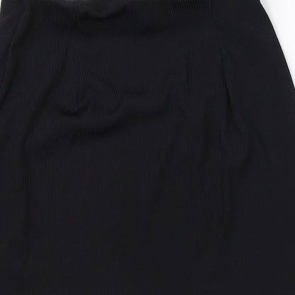 Divided Womens Black  Polyester A-Line Skirt Size S
