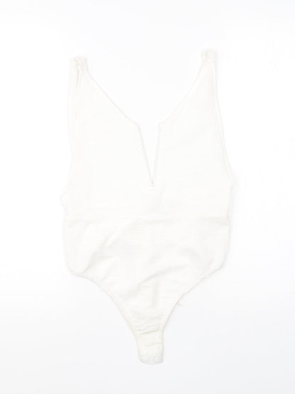 In the Style Womens White  Polyester Romper One-Piece Size 10