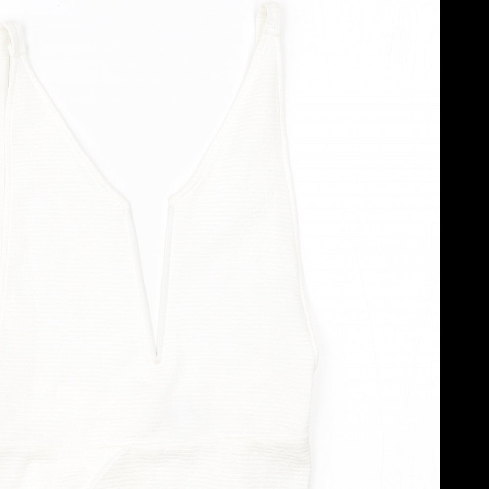 In the Style Womens White  Polyester Romper One-Piece Size 10