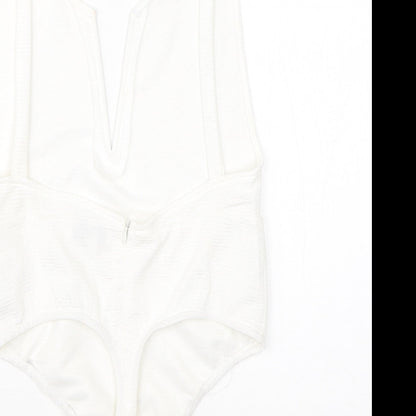 In the Style Womens White  Polyester Romper One-Piece Size 10
