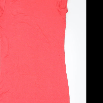 Select Womens Pink  Polyester Pencil Dress  Size 16  Round Neck