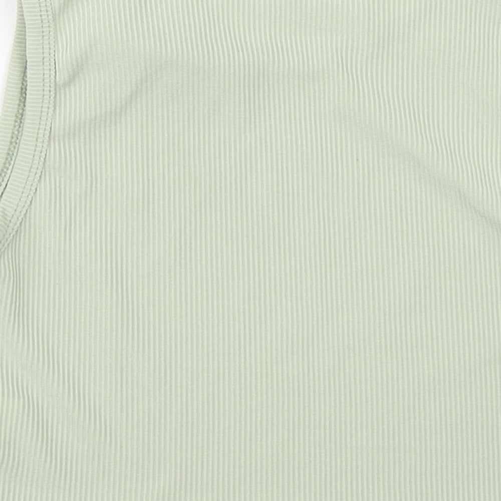 I SAW IT FIRST Womens Green  Polyester Basic T-Shirt Size 10 Round Neck