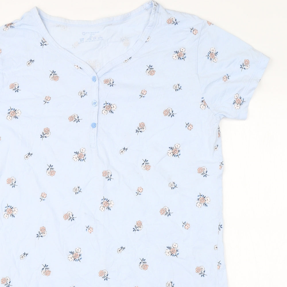 Primark Womens Blue Floral Cotton  Dress Size S