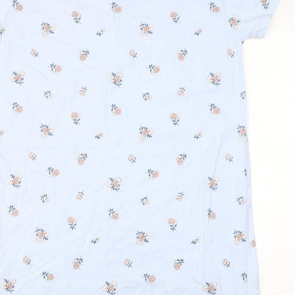 Primark Womens Blue Floral Cotton  Dress Size S