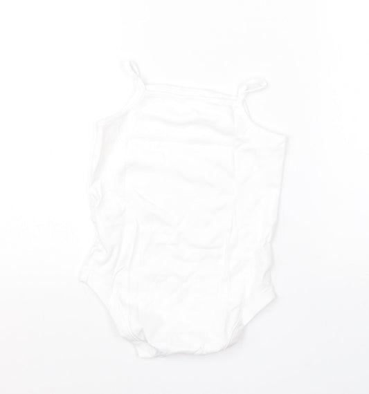 F&F Girls White  Cotton Romper One-Piece Size 2-3 Years