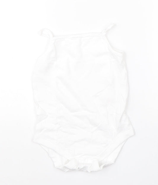 F&F Girls White  Cotton Romper One-Piece Size 2-3 Years