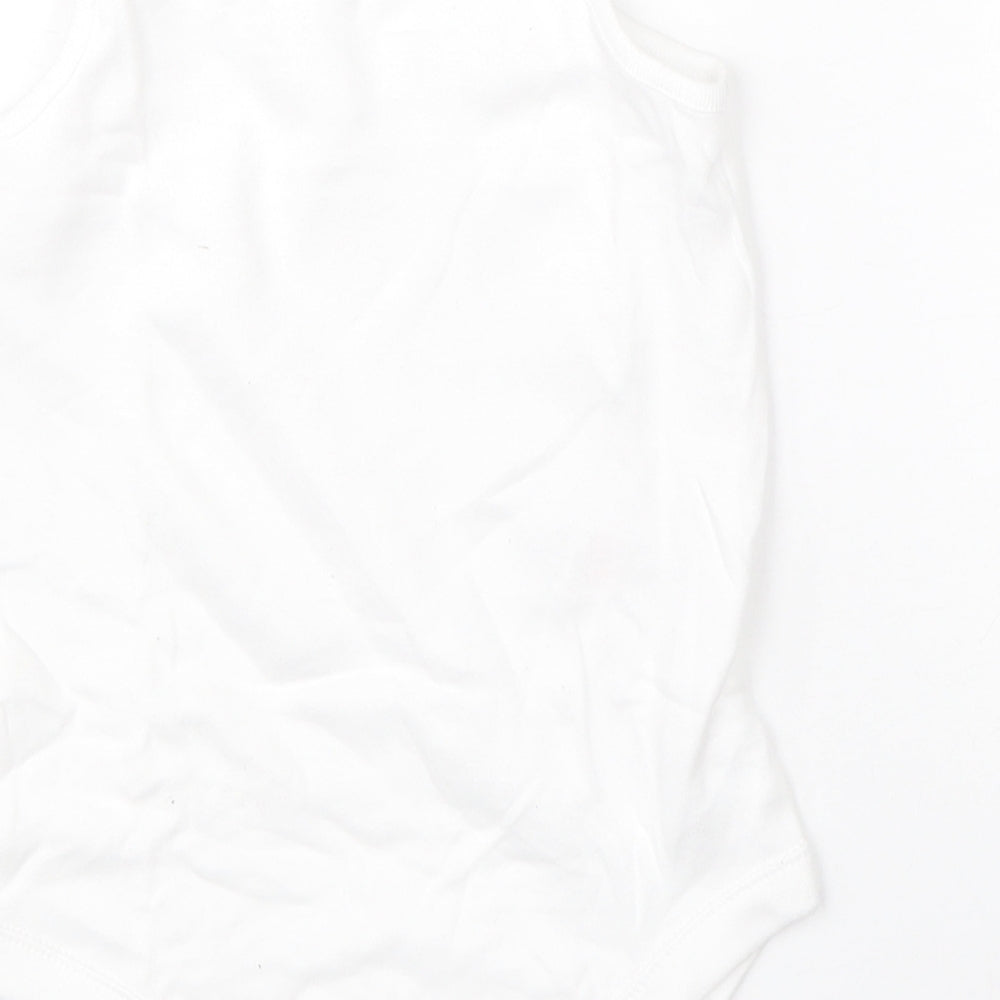 F&F Girls White  Cotton Romper One-Piece Size 2-3 Years