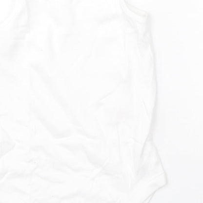 F&F Girls White  Cotton Romper One-Piece Size 2-3 Years