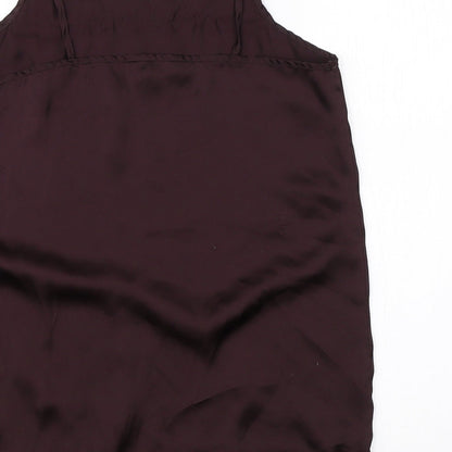NEXT Womens Brown  Polyester Basic Blouse Size 10 Square Neck