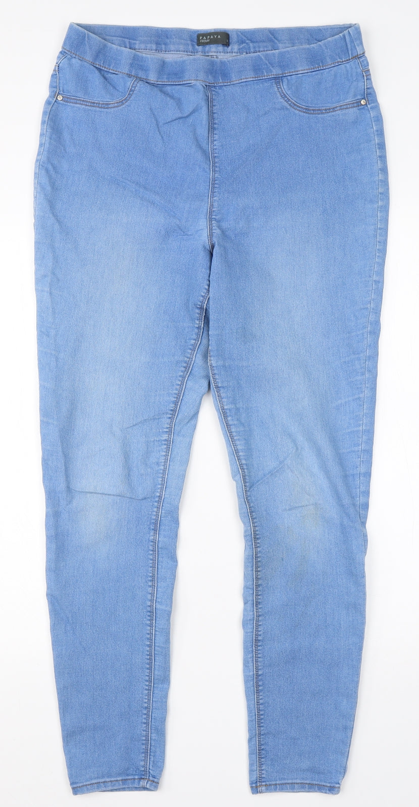 Womens UK Size 14 Papaya Regular Fit Jegging Blue Jeans