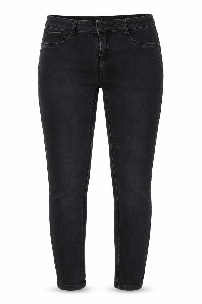 Front view of Golddigga women’s black cotton skinny jeans, size UK 10, 24-inch leg regular