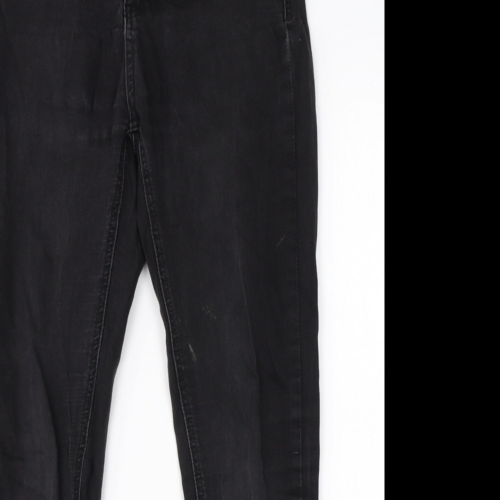 Golddigga Womens Black  Cotton Skinny Jeans Size 10 L24 in Regular