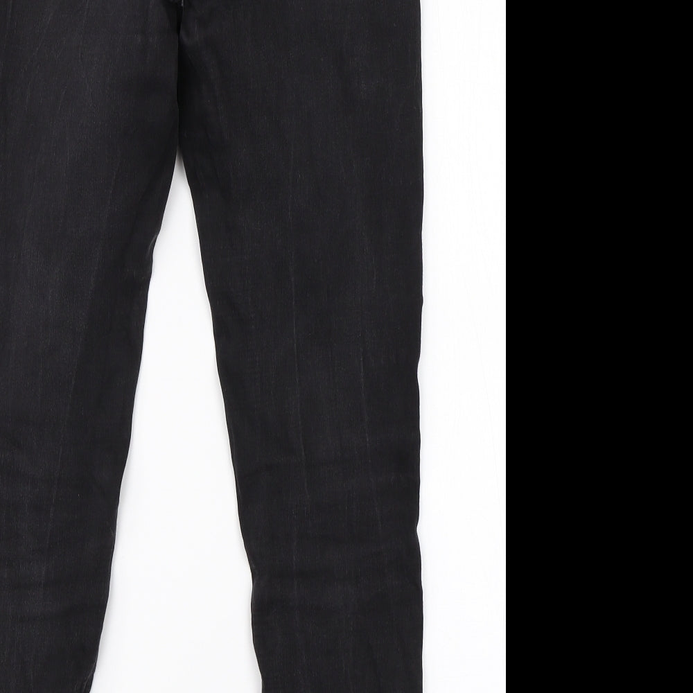 Golddigga Womens Black  Cotton Skinny Jeans Size 10 L24 in Regular