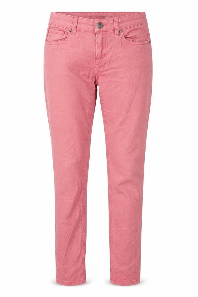 Front view of H&M women’s pink cotton skinny jeans, size UK 8, 28-inch leg regular