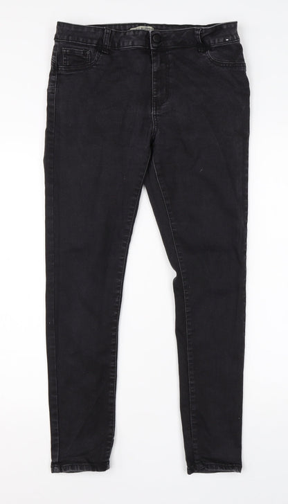 Denim Co Womens Black  Cotton Skinny Jeans Size 16 L26 in Regular