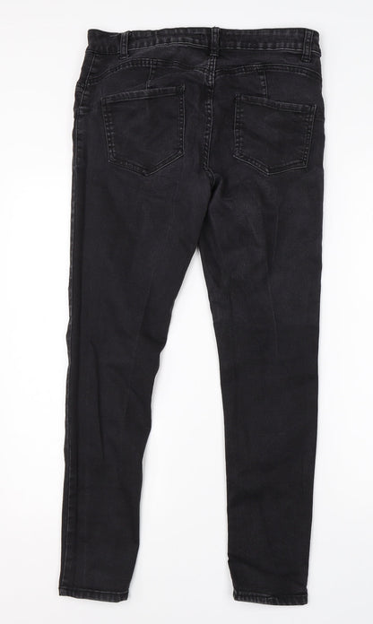 Denim Co Womens Black  Cotton Skinny Jeans Size 16 L26 in Regular