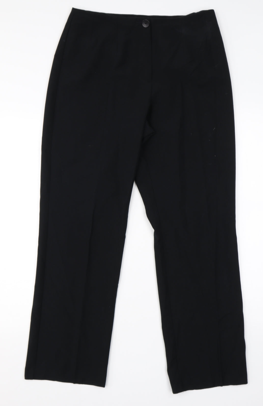 Womens UK Size 12 M&S Regular Fit Dress Pants Black Trousers