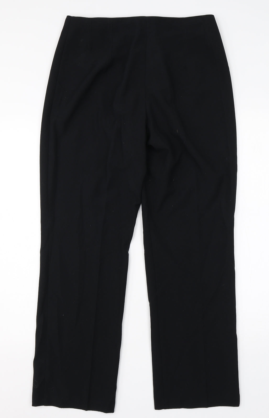 Womens UK Size 12 M&S Regular Fit Dress Pants Black Trousers