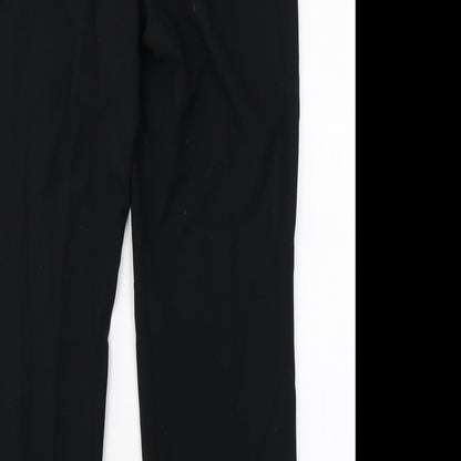 Womens UK Size 12 M&S Regular Fit Dress Pants Black Trousers