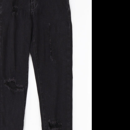 Preworn Girls Black  Cotton Skinny Jeans Size 11-12 Years  Regular