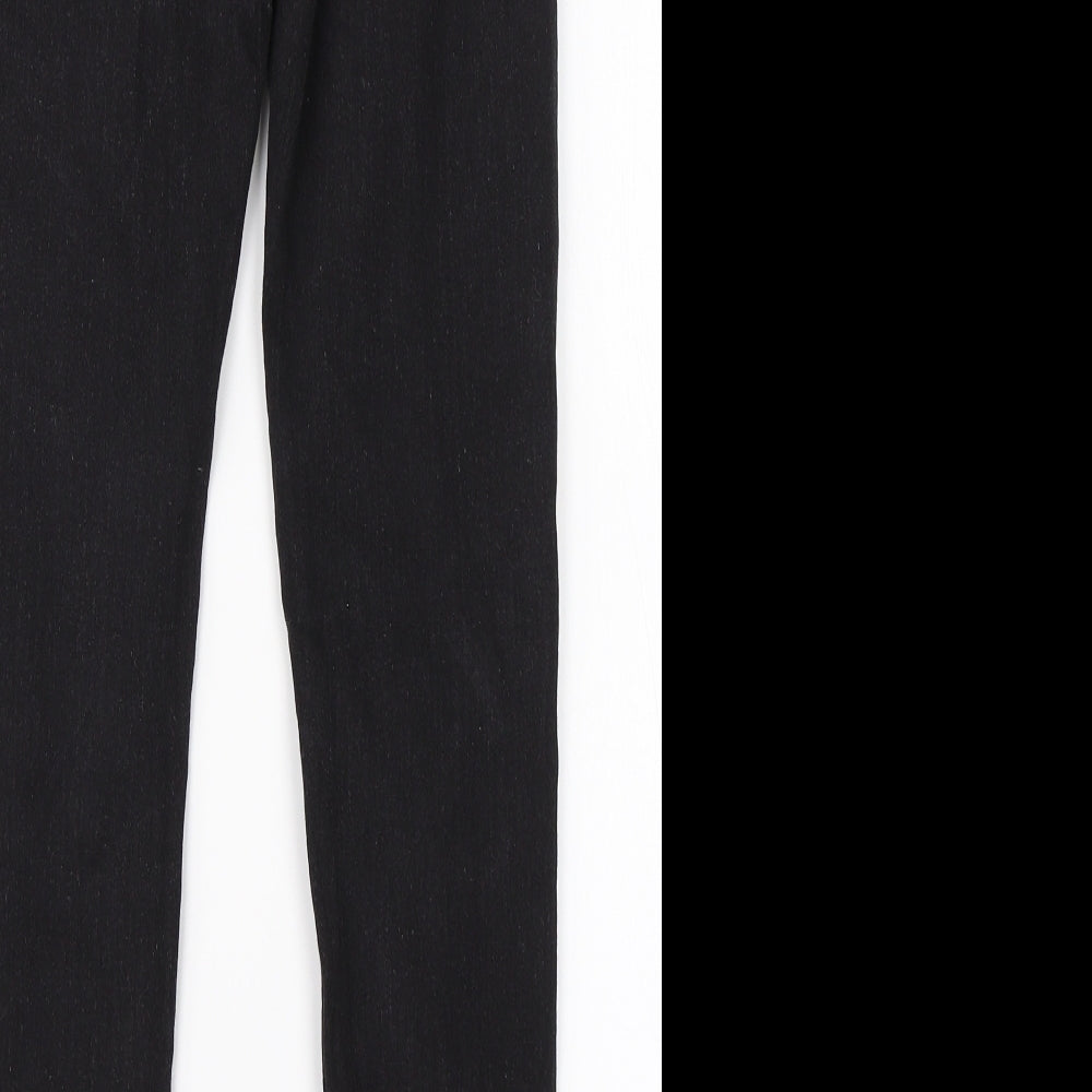 Preworn Girls Black  Cotton Skinny Jeans Size 11-12 Years  Regular