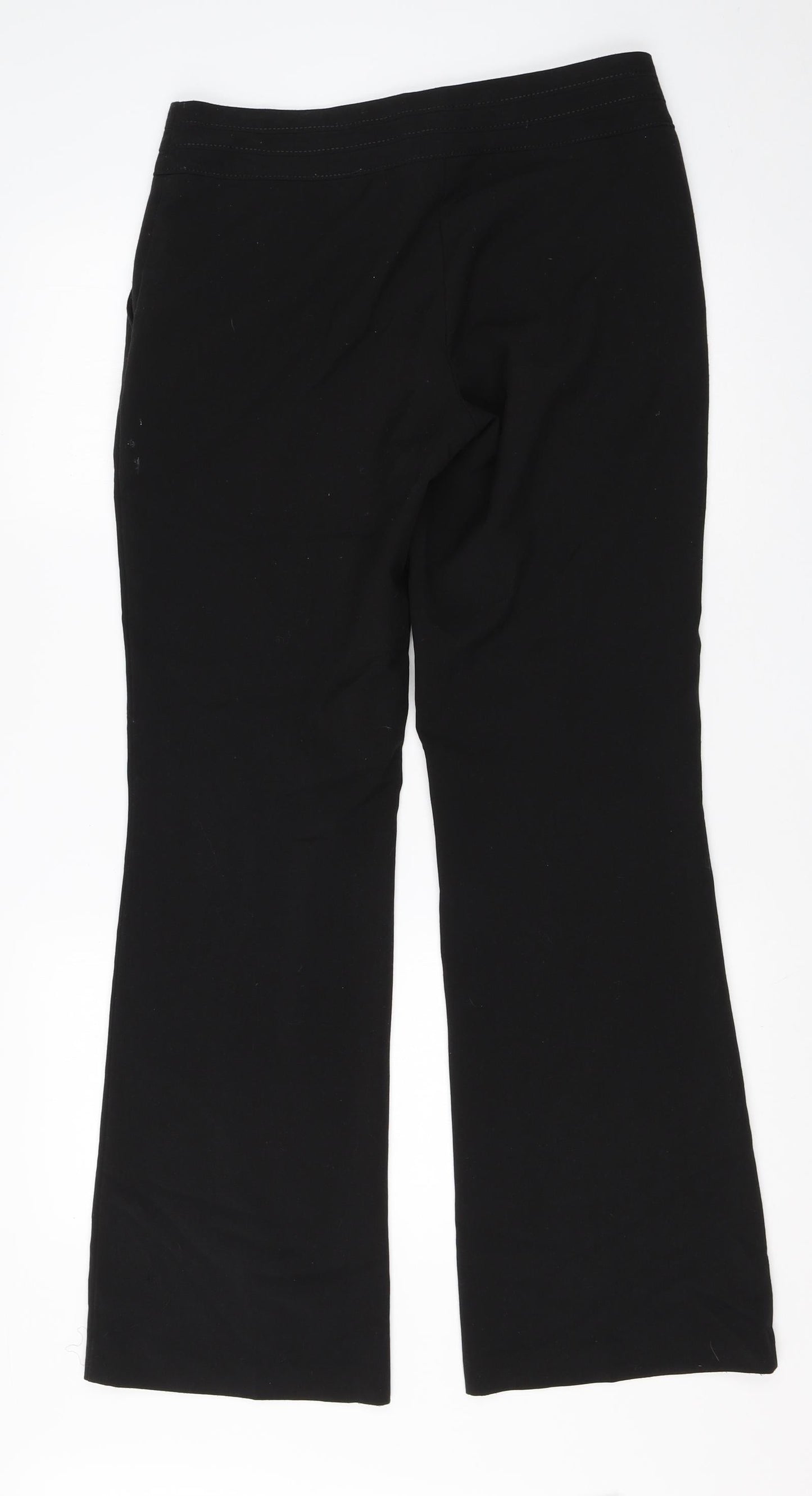 Womens UK Size 10 New Look Regular Fit Dress Pants Black Trousers