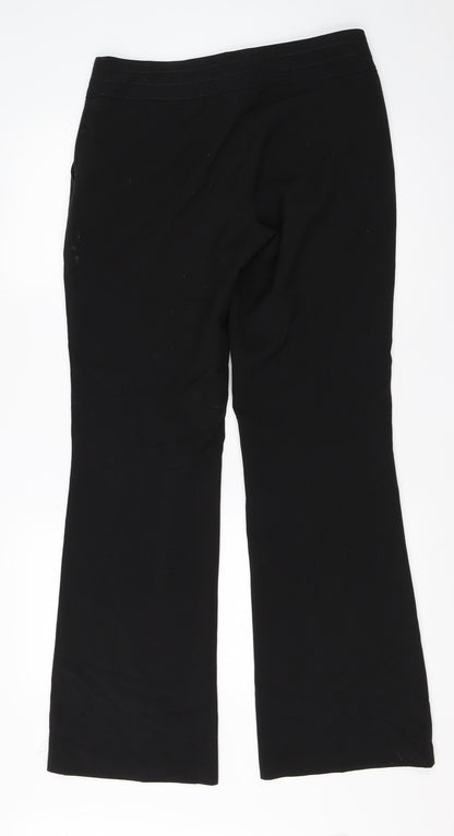Womens UK Size 10 New Look Regular Fit Dress Pants Black Trousers