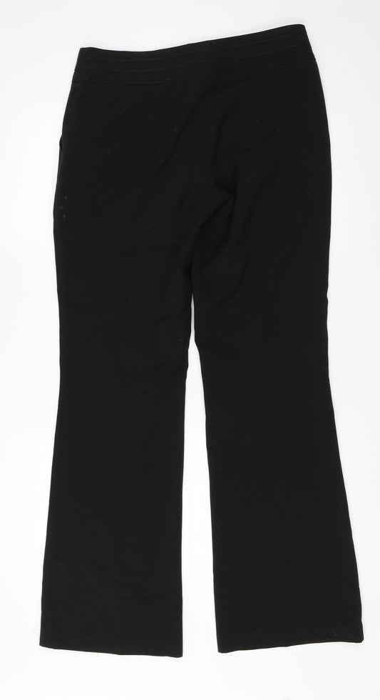 Womens UK Size 10 New Look Regular Fit Dress Pants Black Trousers