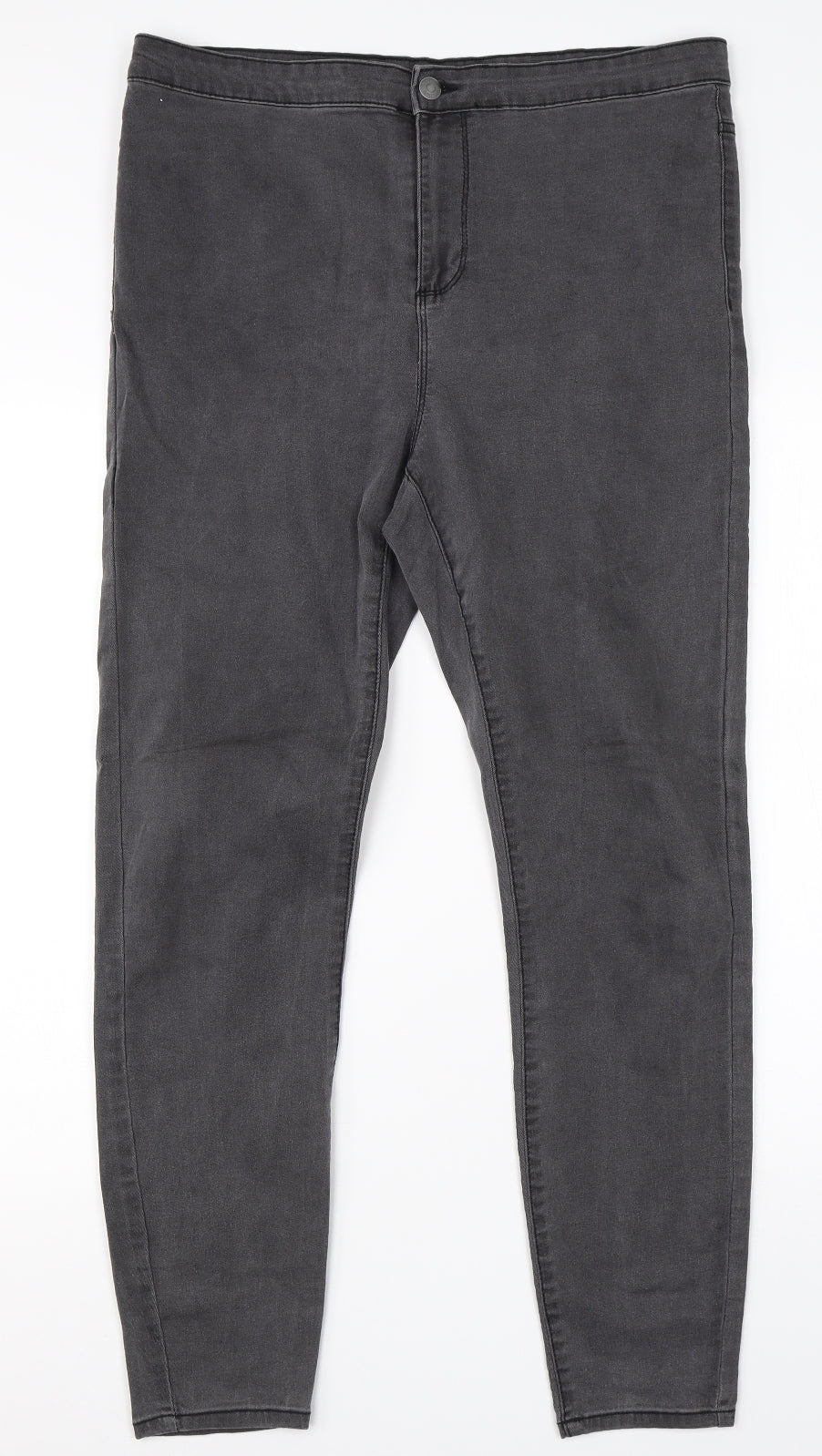 Womens UK Size 35 in Preworn Regular Fit Skinny Grey Jeans