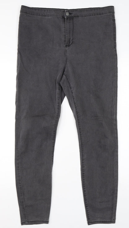 Womens UK Size 35 in Preworn Regular Fit Skinny Grey Jeans