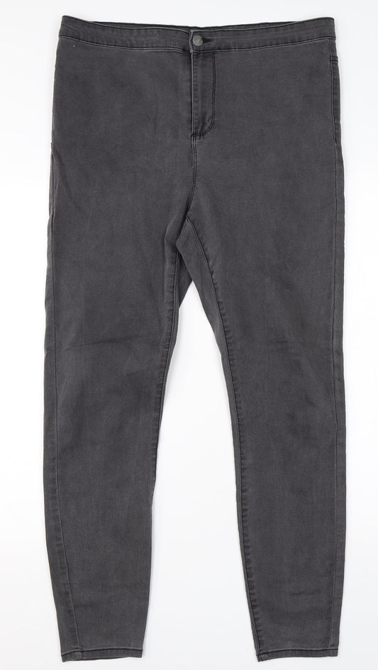 Womens UK Size 35 in Preworn Regular Fit Skinny Grey Jeans