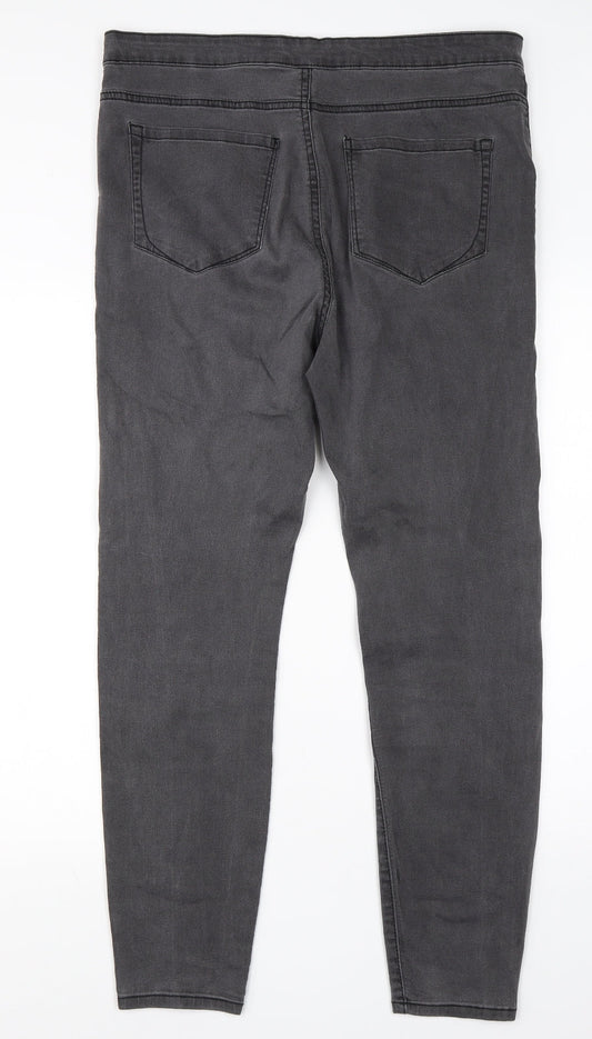 Womens UK Size 35 in Preworn Regular Fit Skinny Grey Jeans