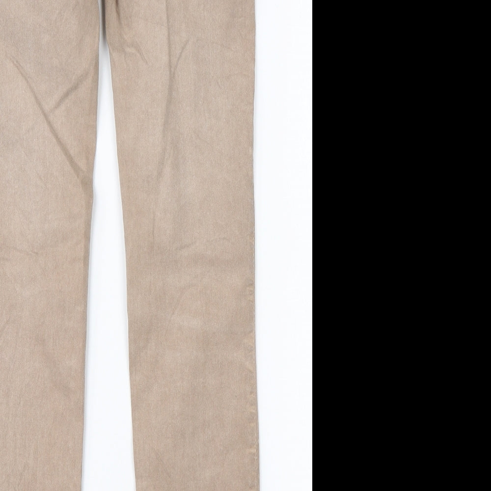 Dranella Womens Brown  Cotton Straight Jeans Size 36 L30 in Slim