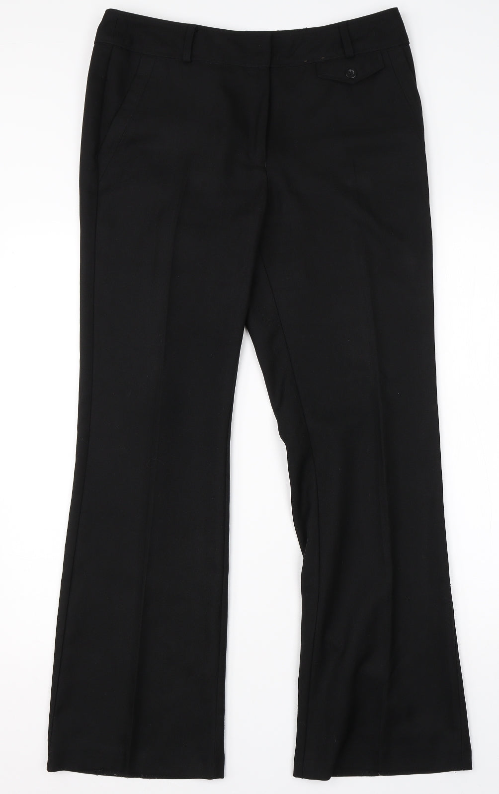 TU Womens Black  Viscose Dress Pants Trousers Size 12 L28 in Regular