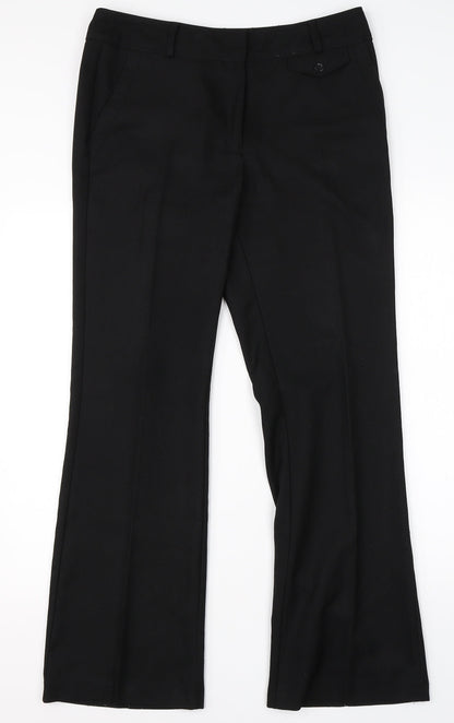 TU Womens Black  Viscose Dress Pants Trousers Size 12 L28 in Regular
