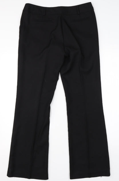 TU Womens Black  Viscose Dress Pants Trousers Size 12 L28 in Regular