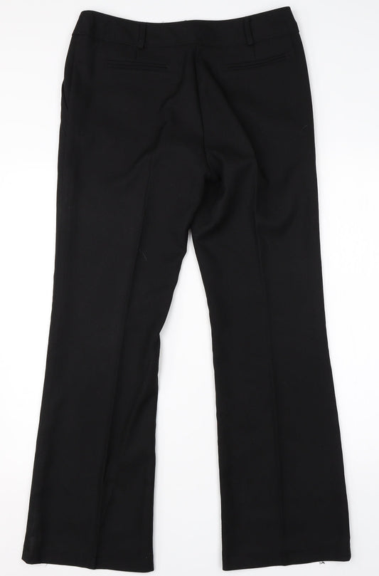 TU Womens Black  Viscose Dress Pants Trousers Size 12 L28 in Regular