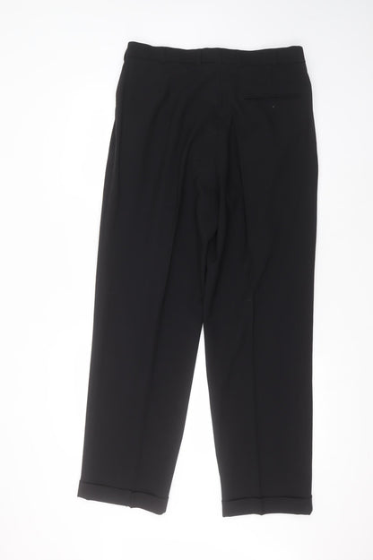Burton Mens Black  Wool Trousers  Size 32 in L29 in Regular