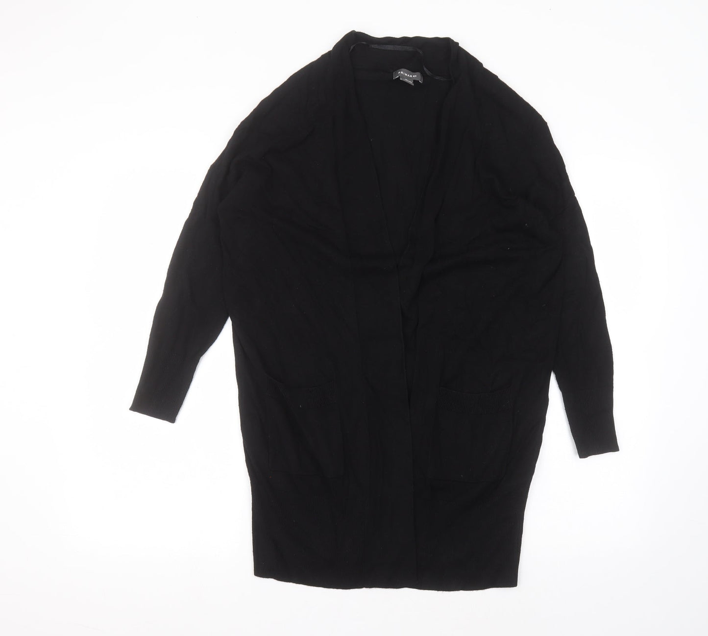 Primark Womens Black V-Neck  Viscose Cardigan Jumper Size XS