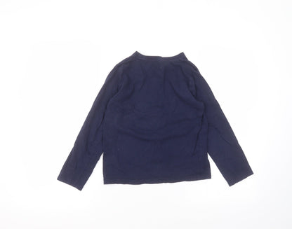 F&F Girls Blue  Cotton Basic T-Shirt Size 8-9 Years Round Neck