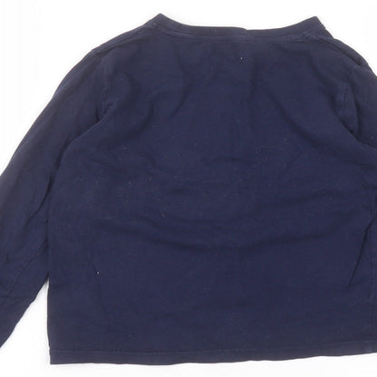 F&F Girls Blue  Cotton Basic T-Shirt Size 8-9 Years Round Neck