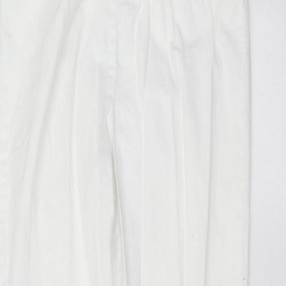 Being casual Womens White  Cotton Trousers  Size 22 L27 in Regular