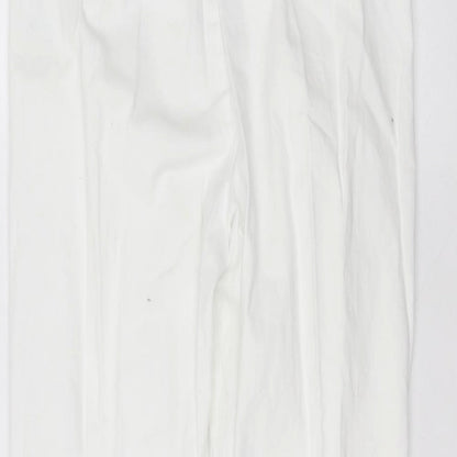 Being casual Womens White  Cotton Trousers  Size 22 L27 in Regular